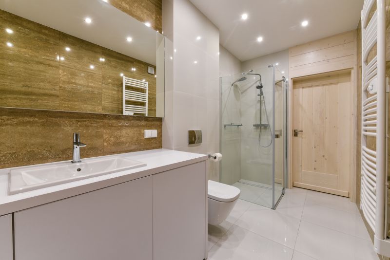 Contemporary Bathroom with Glass Shower